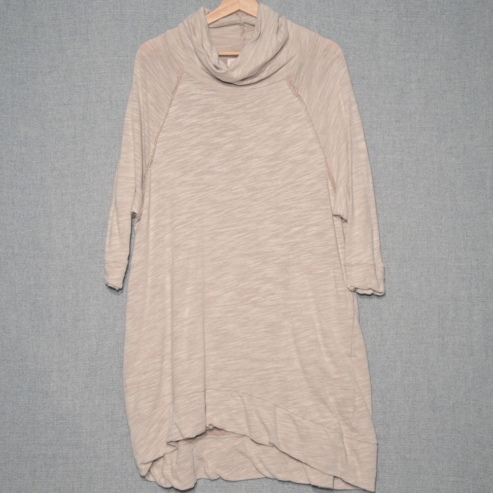 Free People Beach Cocoon Cowl Neck Pullover Tunic Top One Size